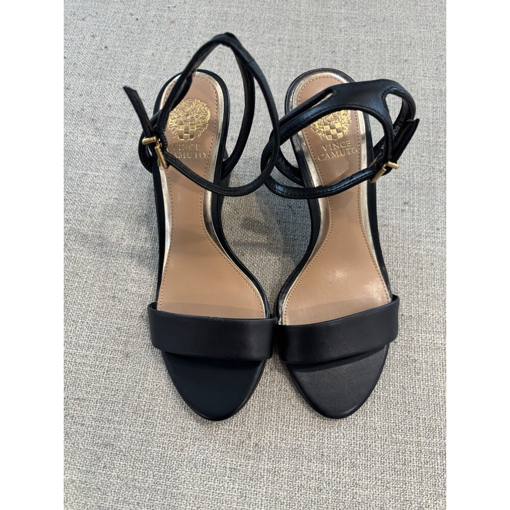 Vince Camuto Black Women’s Wedge Ankle Strap Buckle Sandals US 6 EU 36.5